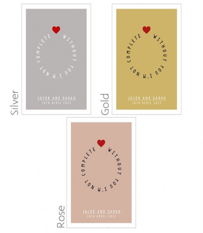 Personalised Circle of Love Couple Print