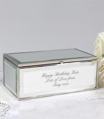 Personalised Mirrored Jewellery Box