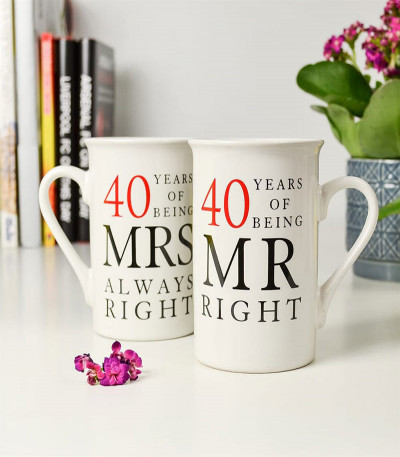 40 Years Of Being Right Anniversary Mug