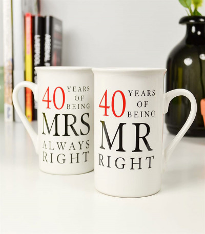 40 Years Of Being Right Anniversary Mug