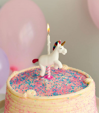Unicorn Birthday Candle