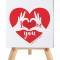 Two Hearts, One Love Mini Canvas On Staffeli