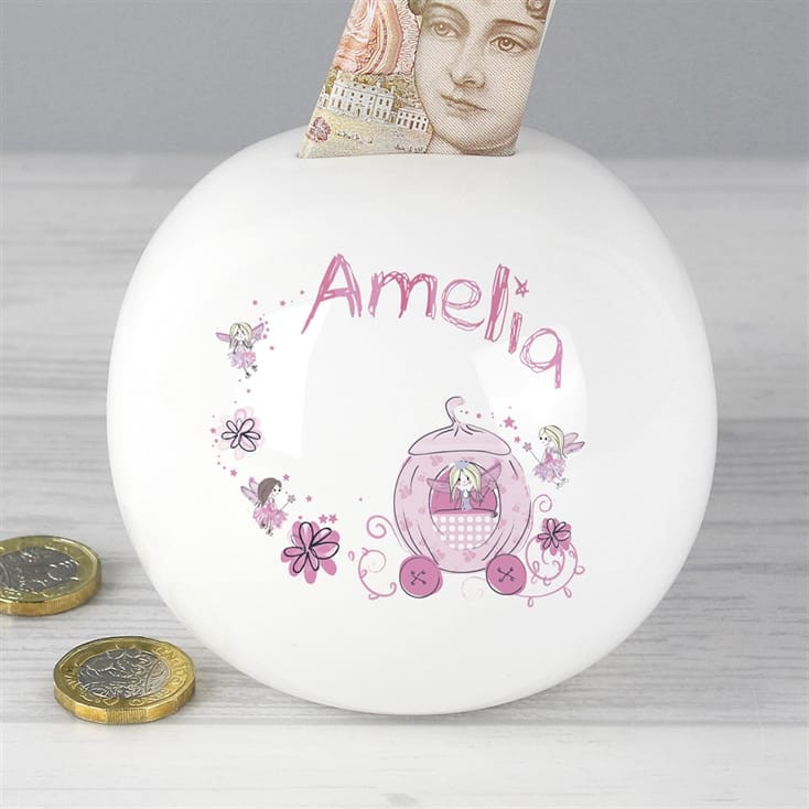 Pumpkin Fairy Personalised Money Box