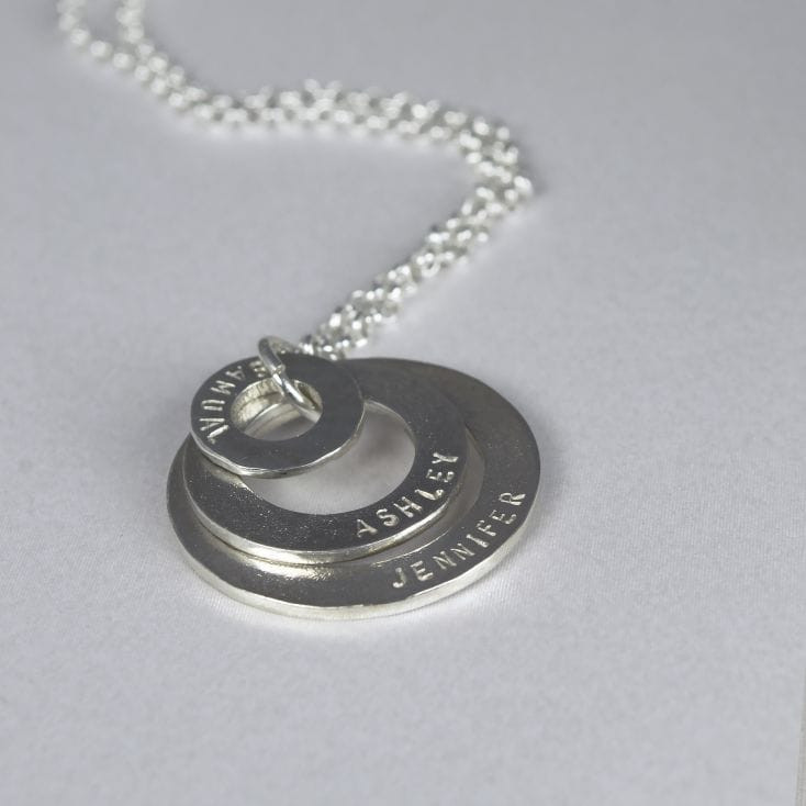 Personalised Three Rings Necklace