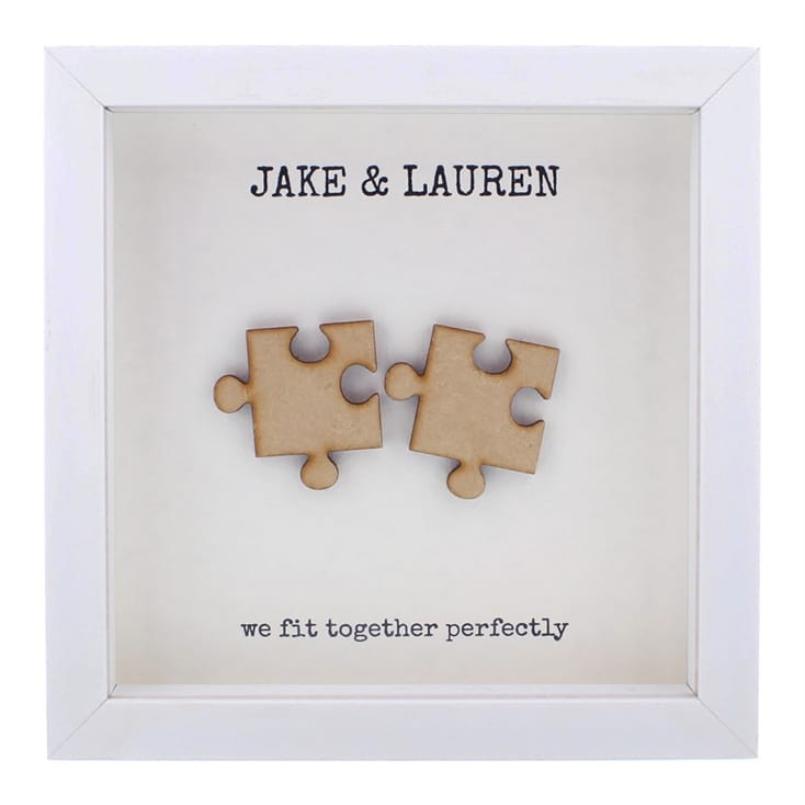 'We Fit Together' Jigsaw Piece Wooden Box Frame