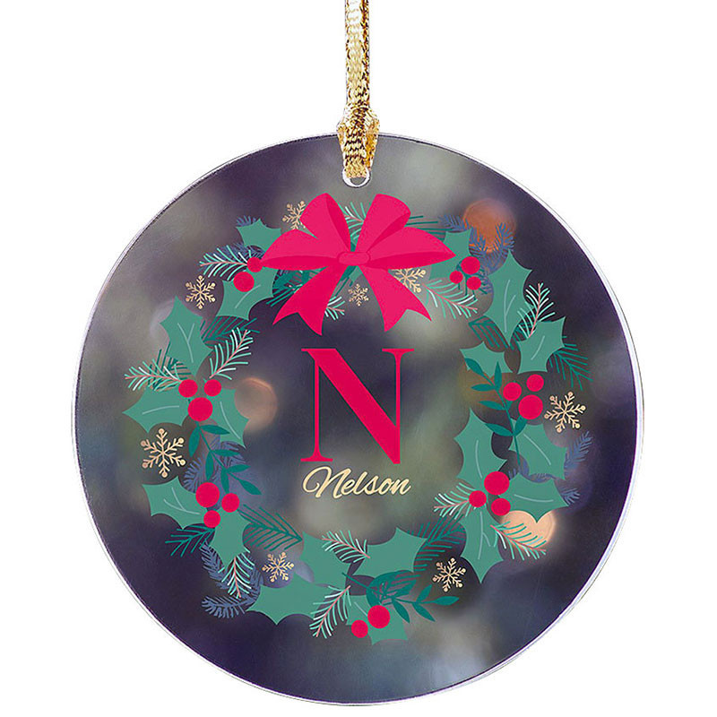 Festive Wreath Around Ornament