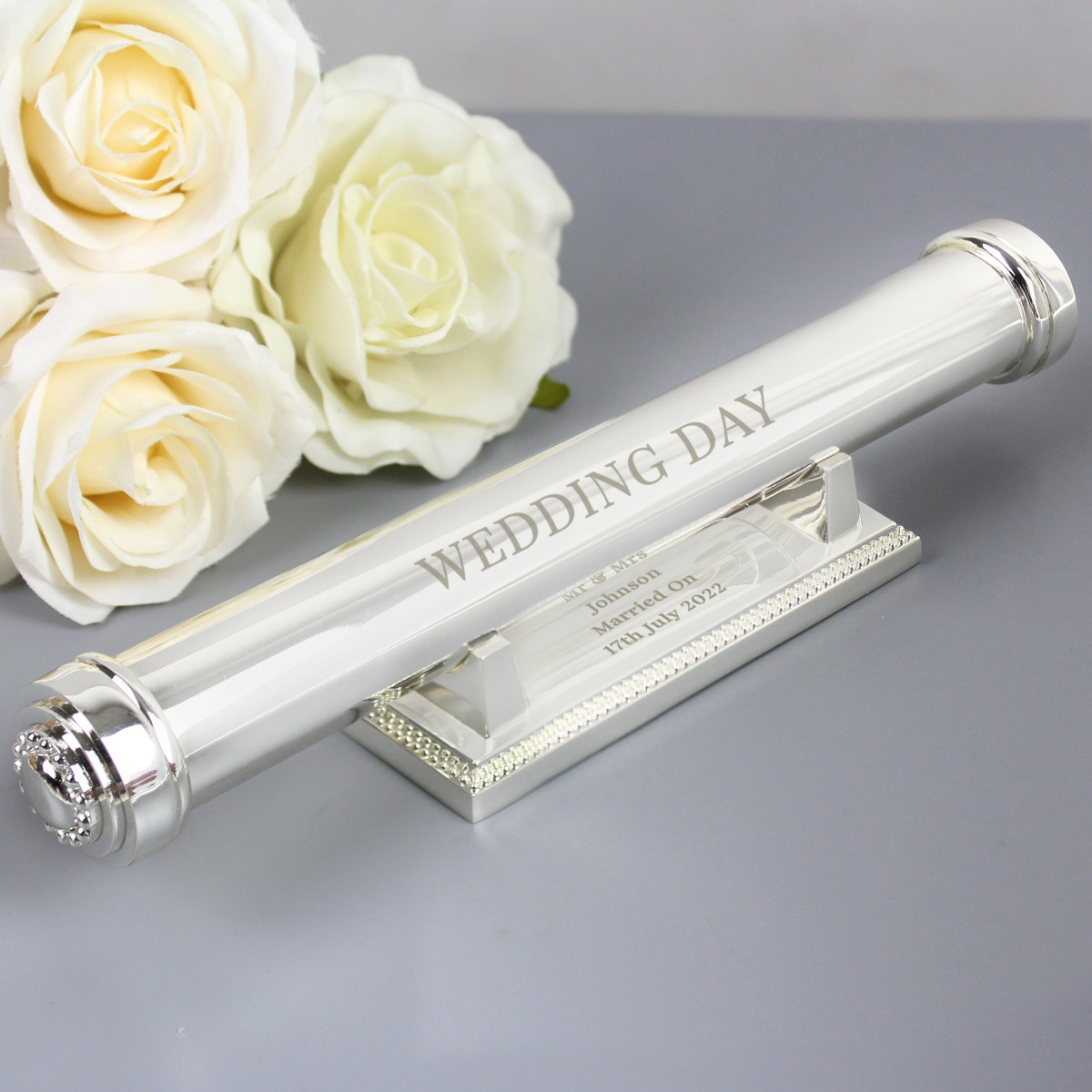 Silver Wedding Certificate Holder